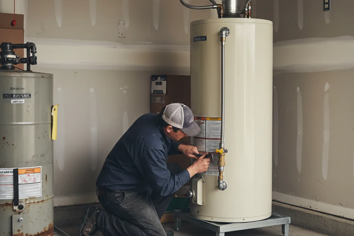 Water heater and shutoff valve replacement in Pine Hall